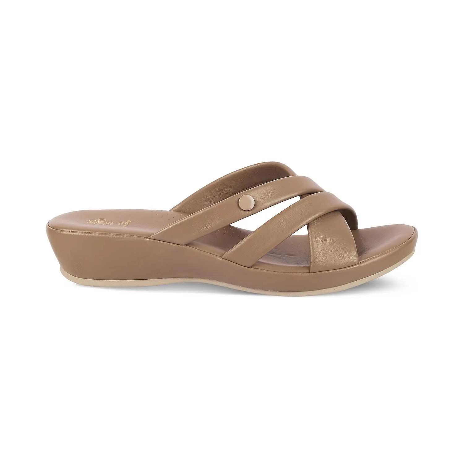 Tresmode Ocomf Camel Women's Casual Platform Flats