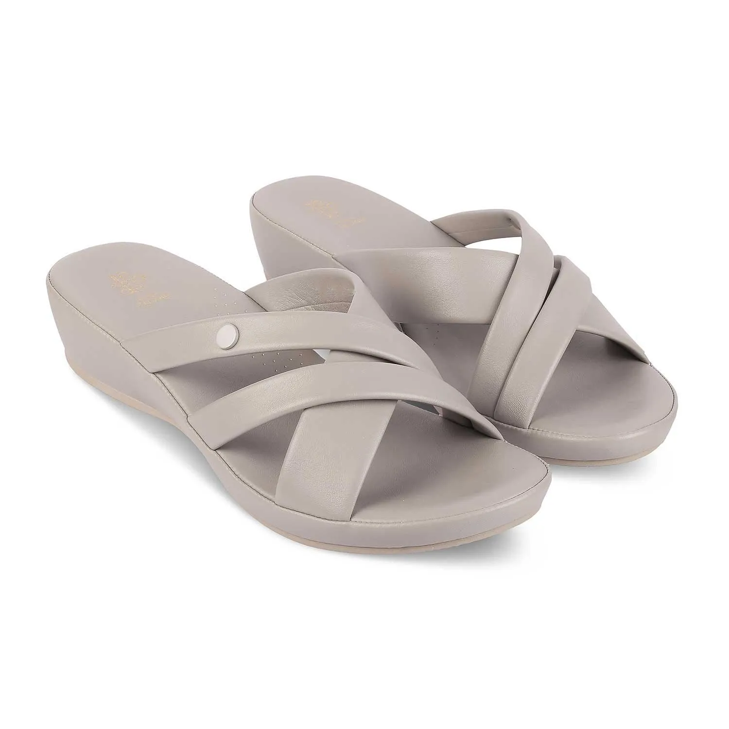 Tresmode Ocomf Grey Women's Casual Platform Flats