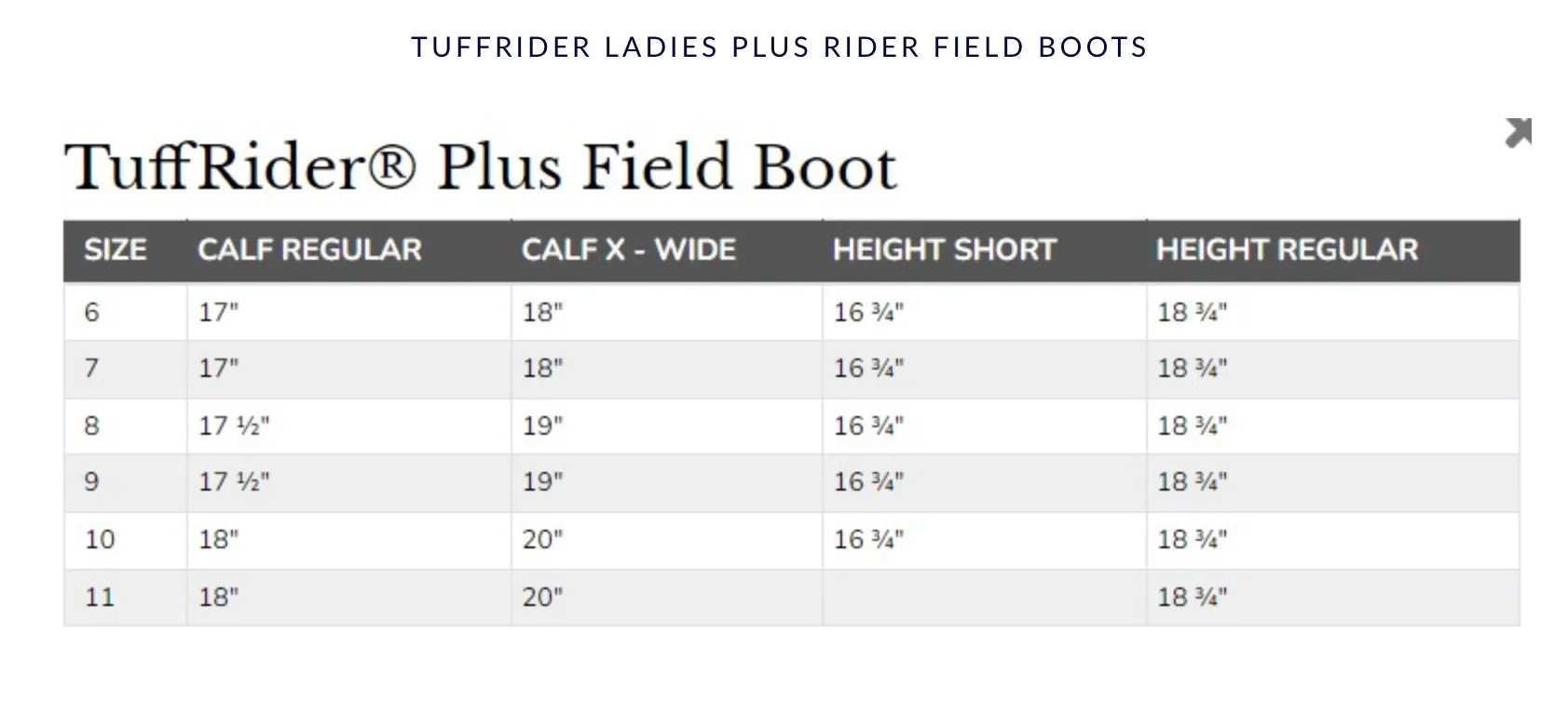 Tuffrider Plus Rider Field Boots