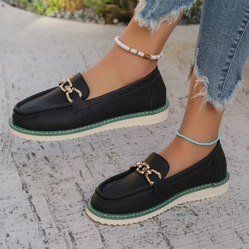 Vegan Leather Flat Slip-Ons