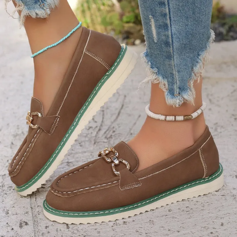 Vegan Leather Flat Slip-Ons