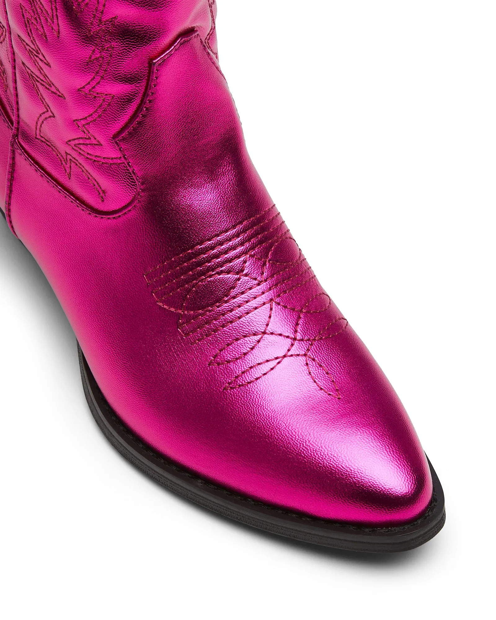 Wilder Cowboy Ankle Boot Metallic Pink