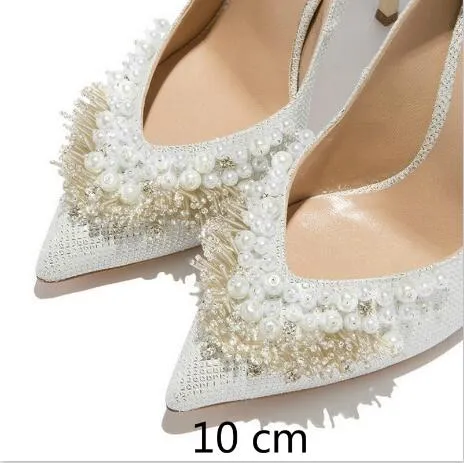 Woman Sexy Pumps Women Gold Beading Wedding Shoes