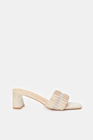 Women Pink Embellished Mule